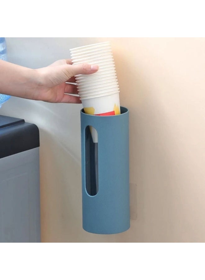 حامل أكواب بلاستيكية وورقية للاستعمال مرة واحدة مثبت على الحائط مع غطاء علوي واقٍ ضد الغبار والرطوبة – موزع أكواب صحي بسحب كوب واحد في كل مرة لتقليل الهدر ومنع التلوث – منظم أكواب عملي للمطبخ والمكتب والكافيهات والعيادات والشركات وصالات الانتظار – مصنوع من بلاستيك PP عالي الجودة طويل العمر – سهل التركيب بدون مسامير أو أدوات – نافذة شفافة لمعرفة عدد الأكواب المتبقية – خانة علوية لتخزين الشاي والقهوة والسكر – المقاس 23 سم ارتفاع × 8.5 سم عرض × 8.5 سم طول - Image 3